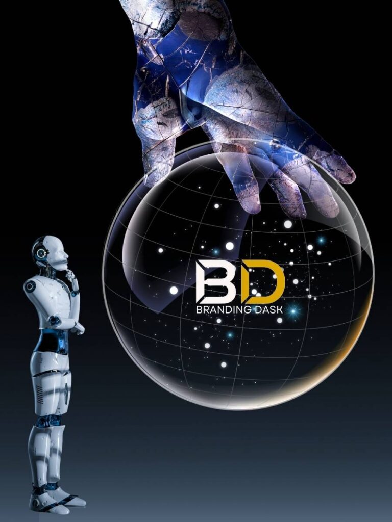 A robot thinking about artificial intelligence (AI)