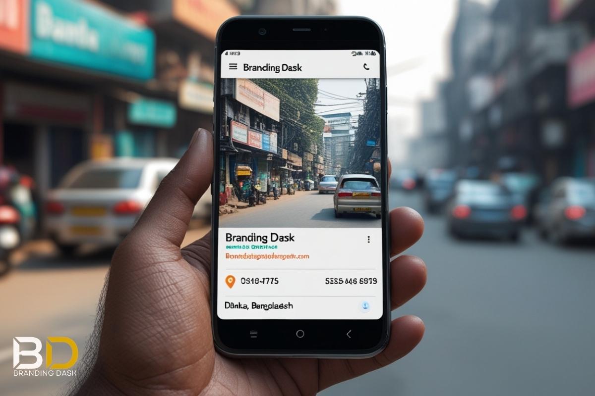 AI local search result showing Branding Dask NAP details for Dhaka based customers