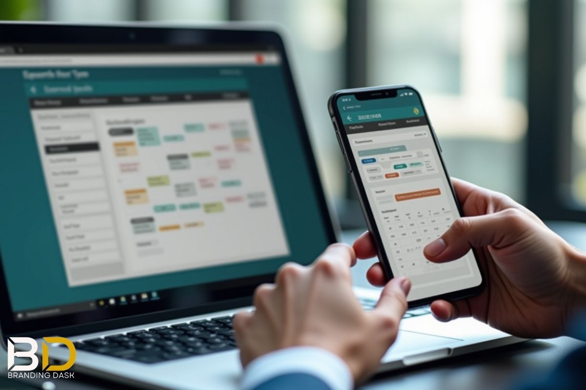 Client and developer scheduling website project timeline