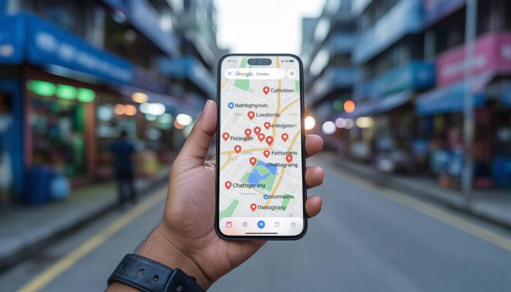 Local SEO service showing business on Google Maps Chattogram