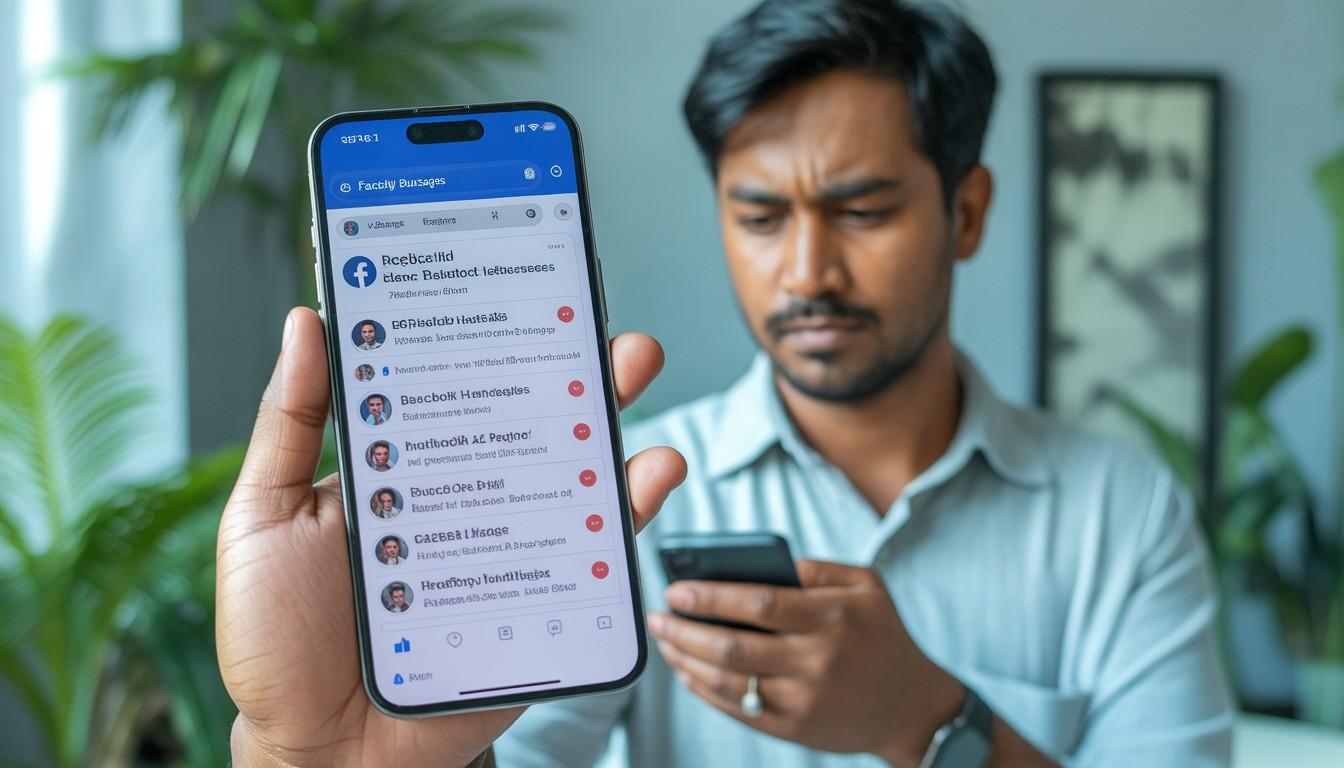 Customer seeing unanswered messages on a Facebook business page