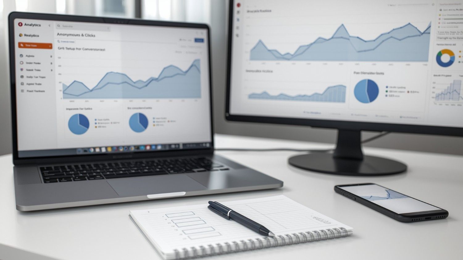 SEO recovery tracking dashboard with GSC and GA4