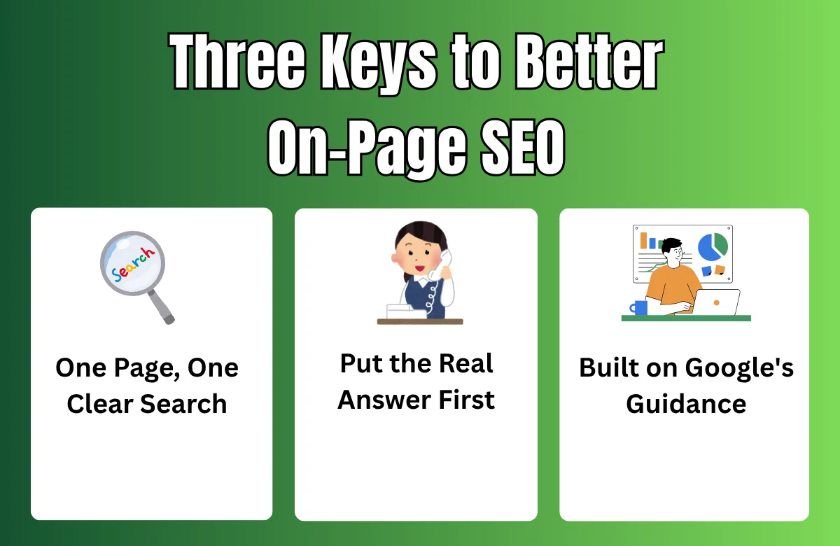 Three key on-page SEO tips for better Google rankings and search visibility