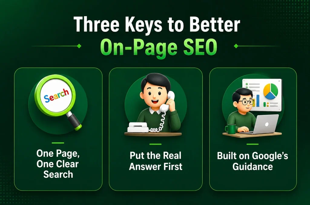 Three key on-page SEO tips for better Google rankings and search visibility